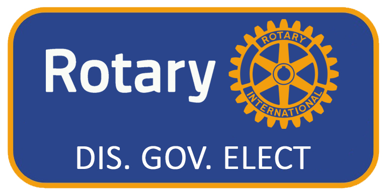 District Governor Elect Pin rectangular - blue
