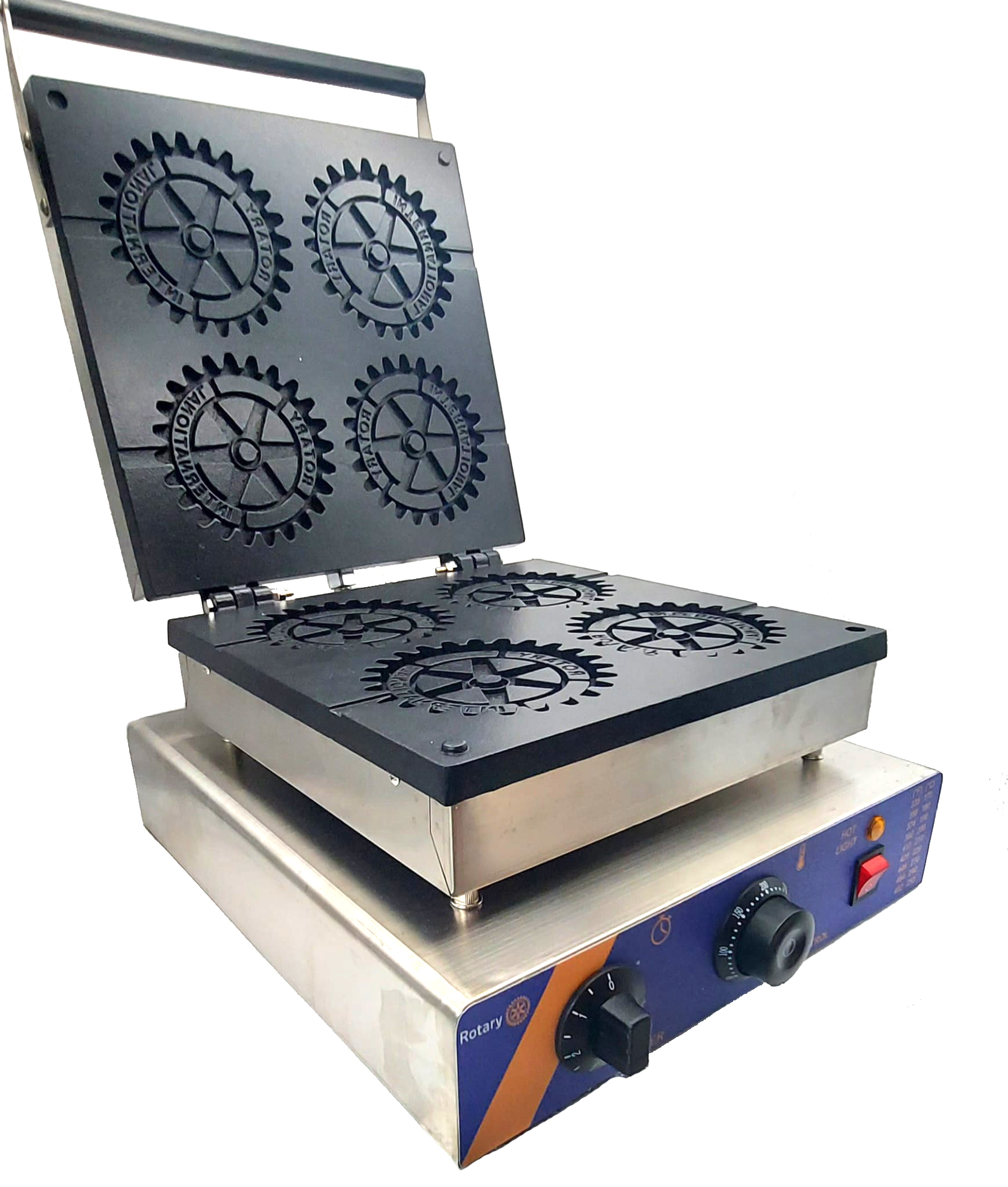 Waffle Maker for Rotary-Shaped Waffles 