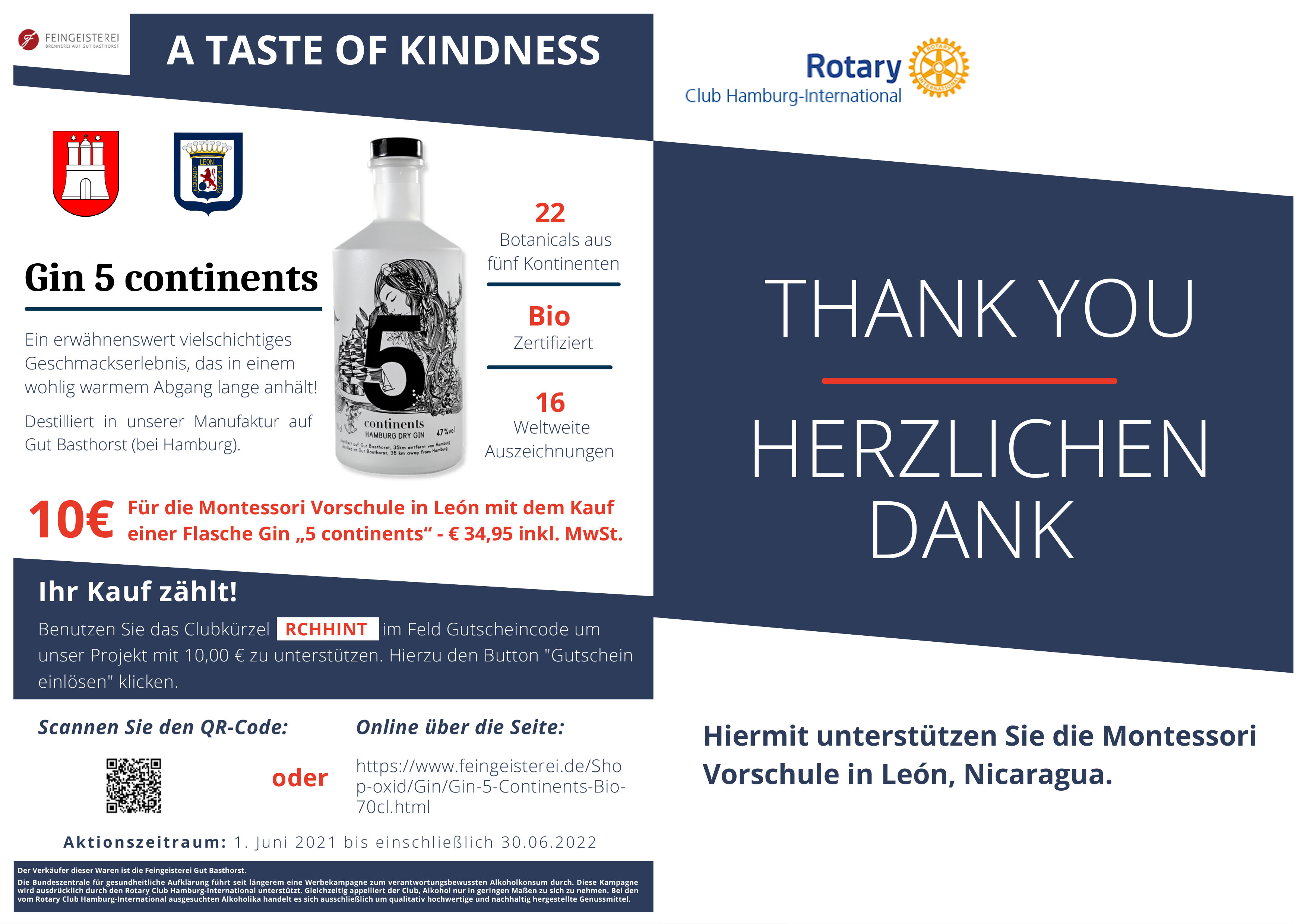 Gin 5 continents  -  Rotary Club Hamburg International 