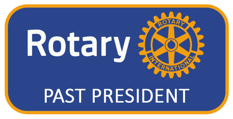 Past President Pin rectangular - blue