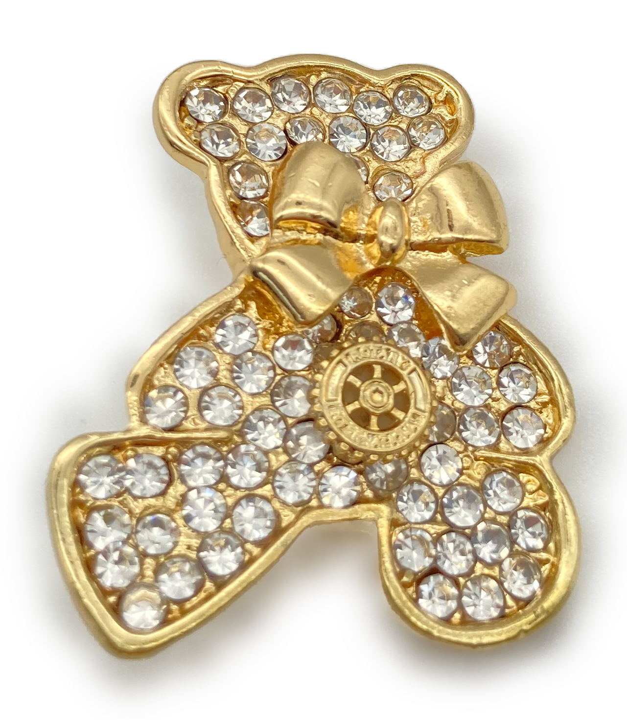 Broche femme ours avec nœud