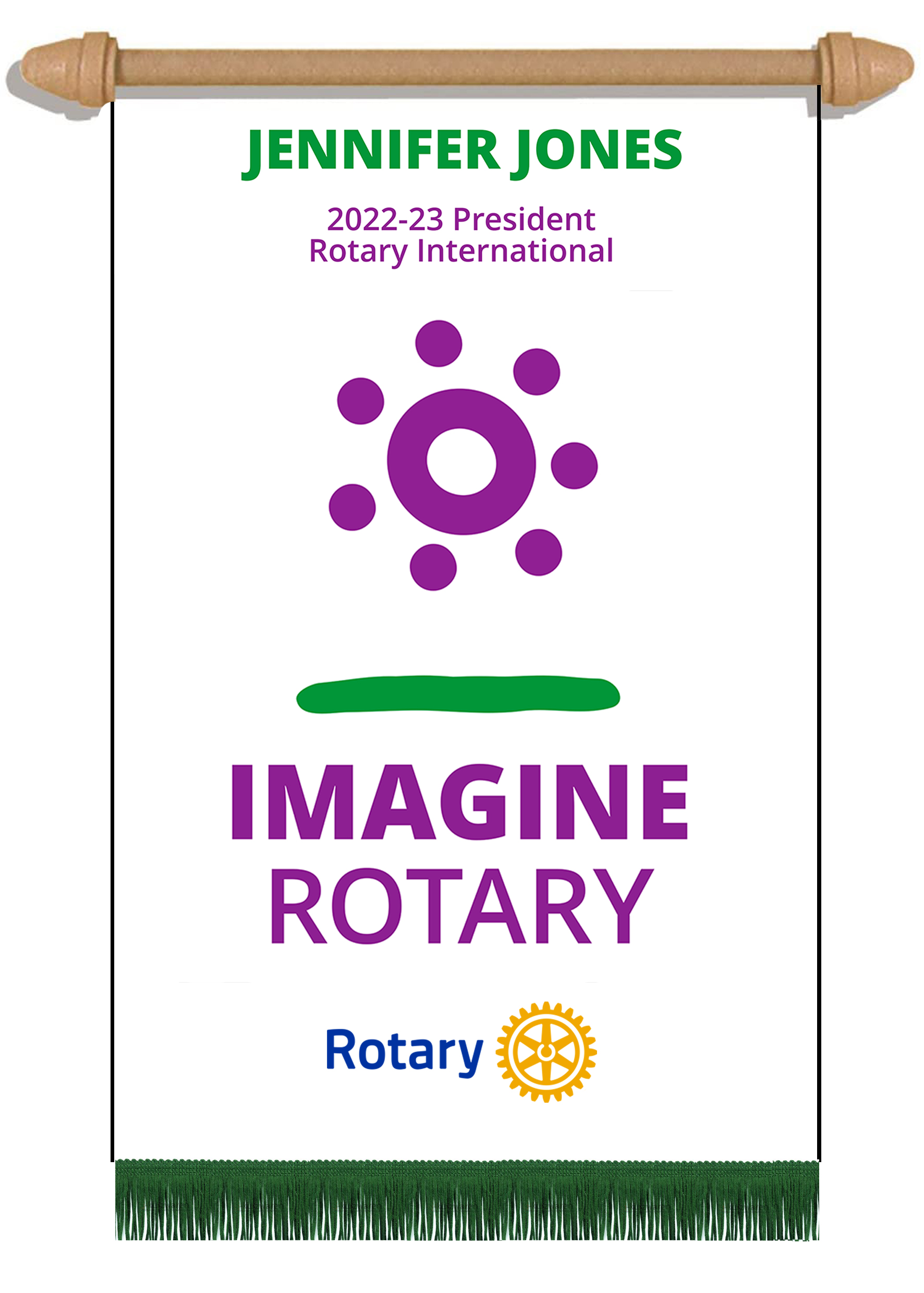 Theme 2022/2023 table banner (pennant) 30x20cm