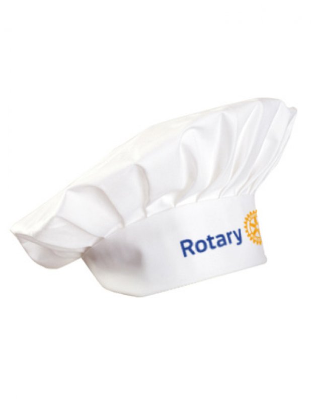Rotary Chefs hat -white-