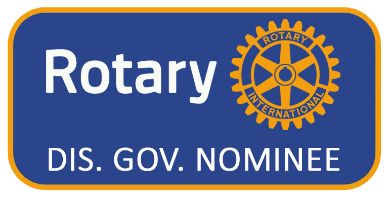 District Governor nominee Pin rectangular - blue
