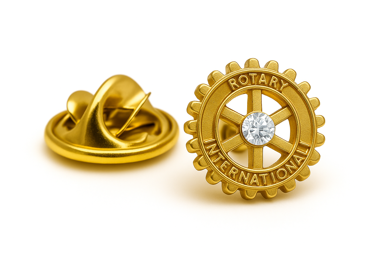 Mitglieder Anstecker mit Center Stone  (9mm,11mm,15mm) 