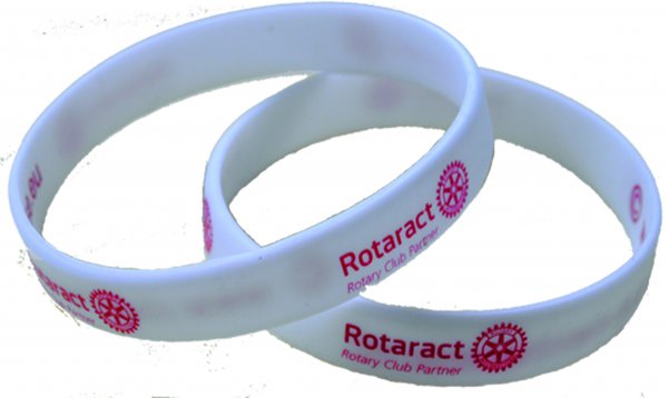 10 Rotaract Silikonarmbänder