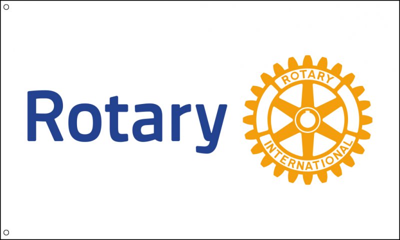 Flagge (Fahne) mit Rotary Logo