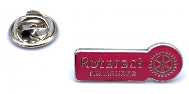 Rotaract Anstecker -Schatzmeister- 9mm