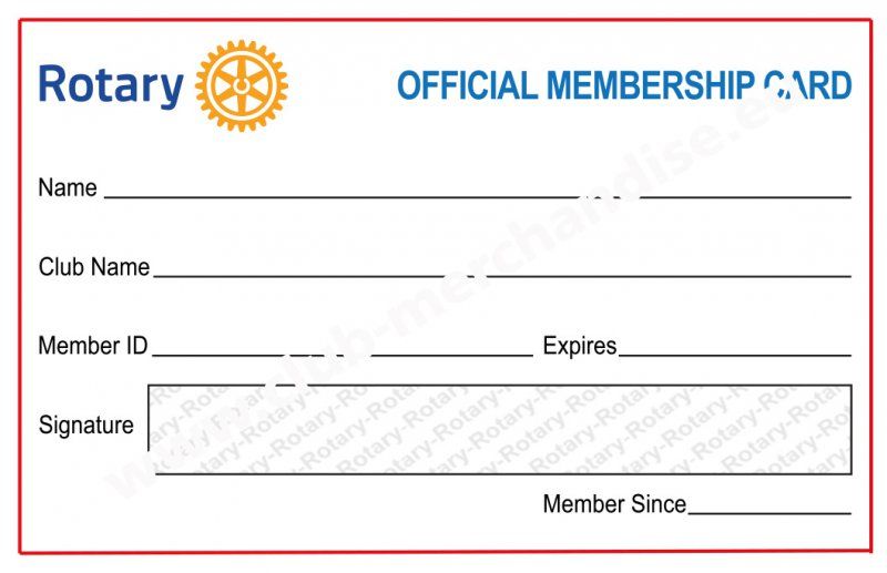 Club installation fee for membership cards 