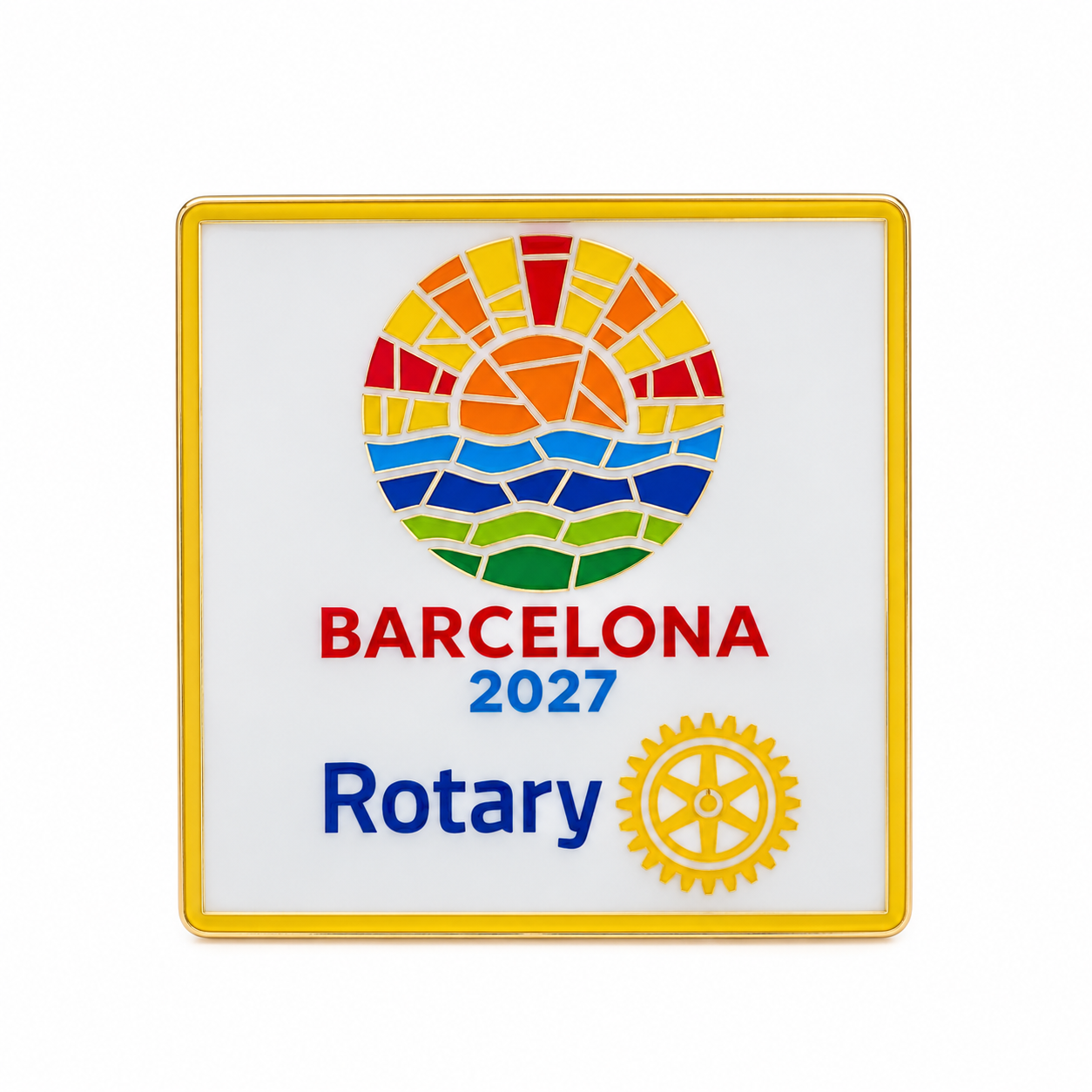 Barcelona Convention Anstecker - Rechteckig
