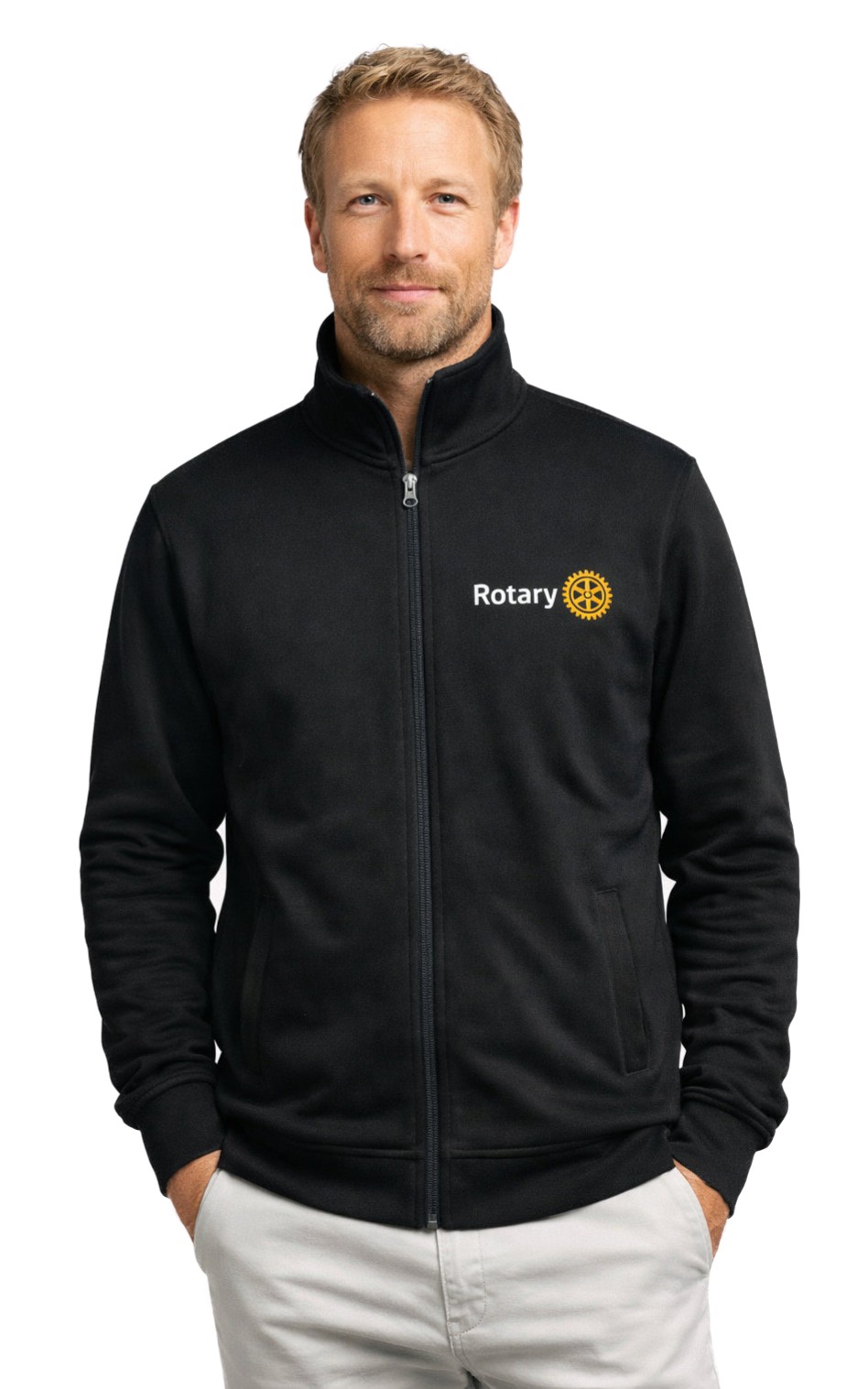 Sweatjacke mit Kragen