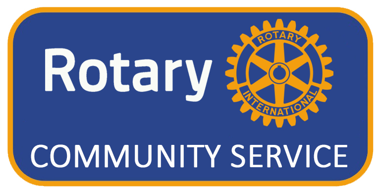 Community Service Pin rectangular - blue
