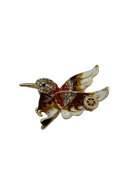 Broche femme colibri