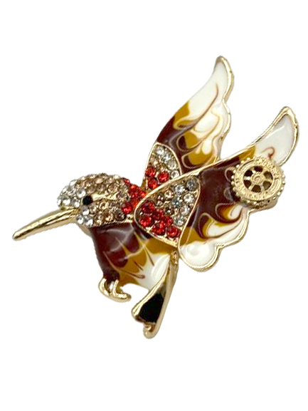 Broche femme colibri