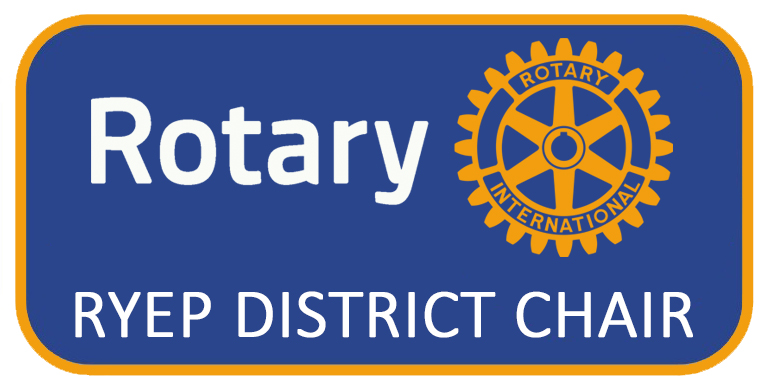 District Youth Exchange Chair Pin rectangular - blue