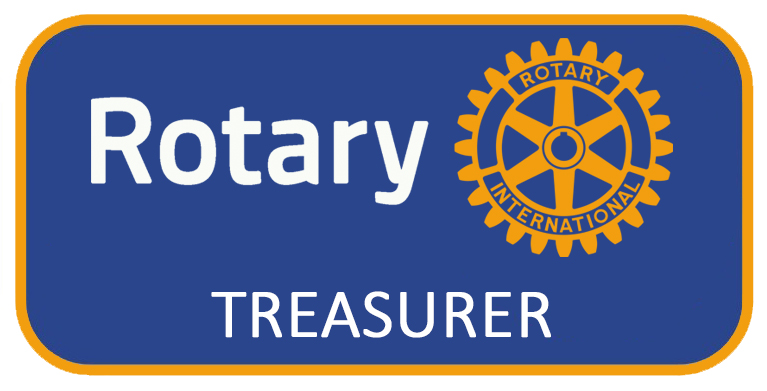 Treasurer Pin rectangular - blue