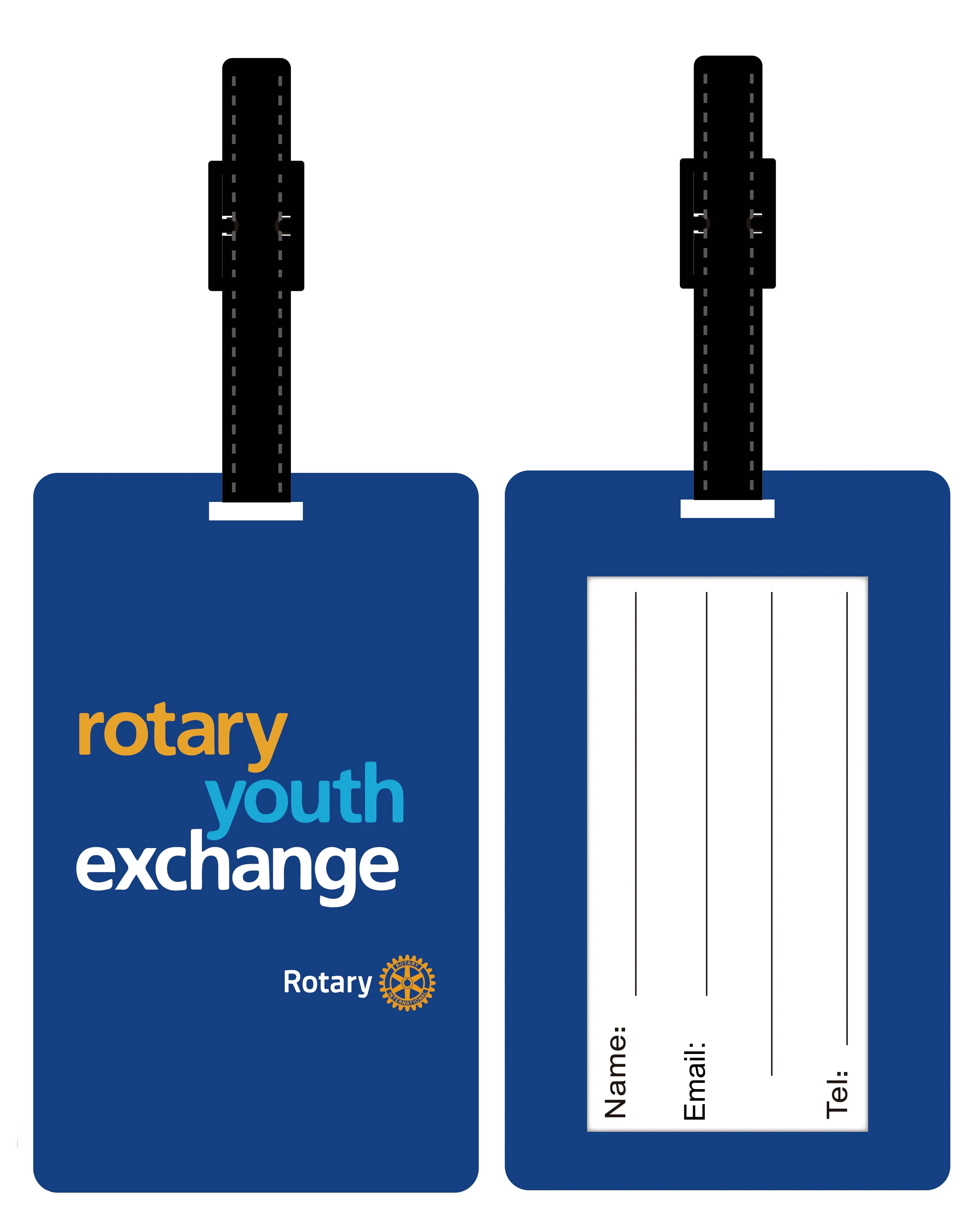 Luggage tag "Rotary Youth Exchange"