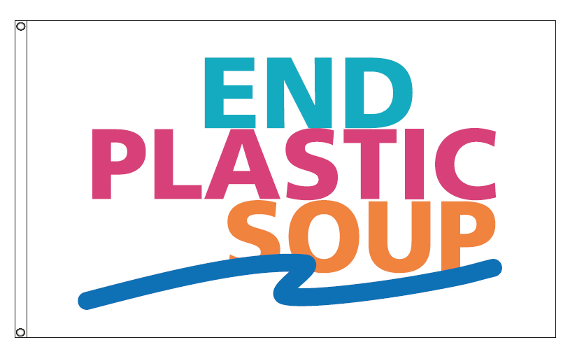 End Plastic Soup Flagge