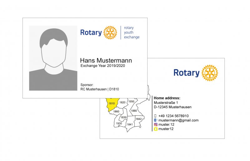  Cartes de visite Échange scolaire (LTEP) 