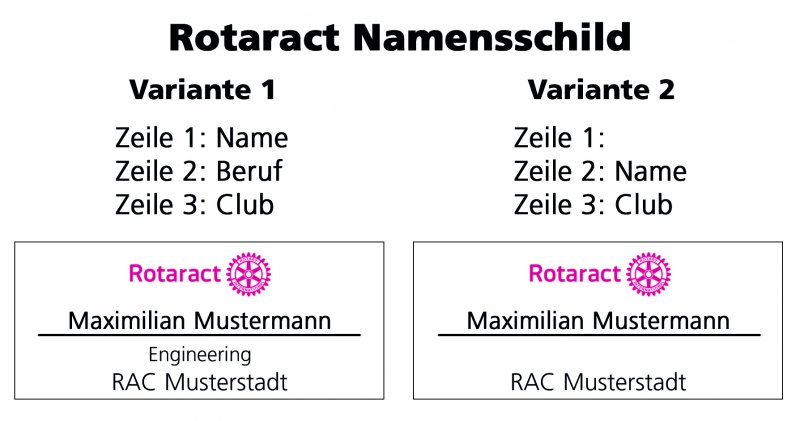 Rotaract Standard Name Tag