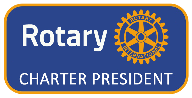Charter President Pin rectangular - blue