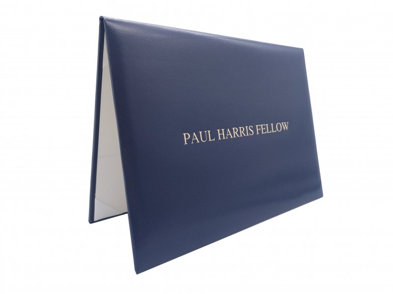 Paul Harris Fellow - leather folder 