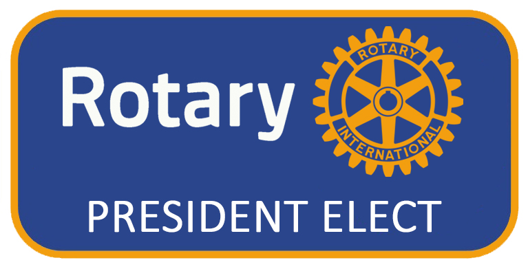 President Elect Pin rectangular - blue 