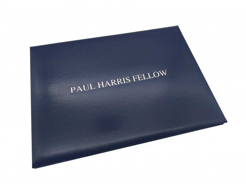 Paul Harris Fellow Leather Presentation Folder