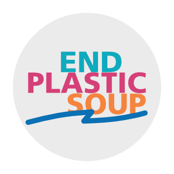 Autocollant rond "End Plastic Soup"